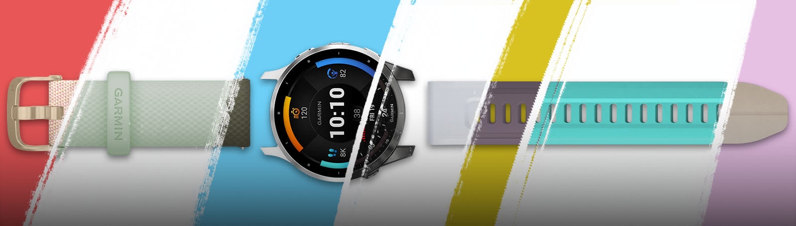 Smartwatch mit bunten Armbändern